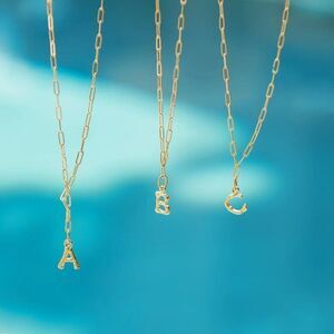 Susan Shaw Bamboo Initial Necklace